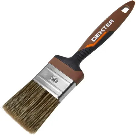 Кисть плоская для лаков и антисептиков 50 мм Dexter синтетическая щетина кисть плоская креост 76 мм