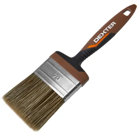 Кисть плоская для лаков и антисептиков 70 мм Dexter синтетическая щетина кисть плоская креост 76 мм