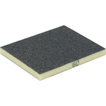 Губка шлифовальная абразивная двухсторонняя Norton P60 123x98x12.5 мм