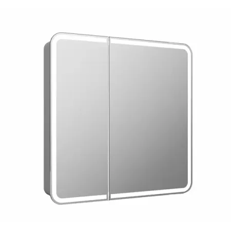 Шкаф зеркальный подвесной Elmer с подсветкой 80x80 см цвет белый складные петли для дверей шкафов из цинкового сплава 2 штуки