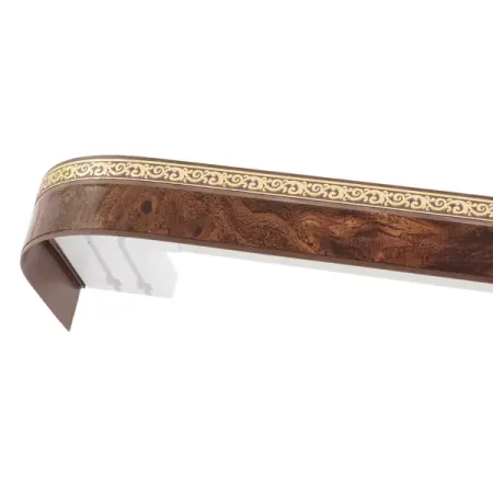 Карниз двухрядный составной Флора 300 см пластик цвет корень ореха элени ливаниос маленькая ведьмочка флора заколдованное зелье