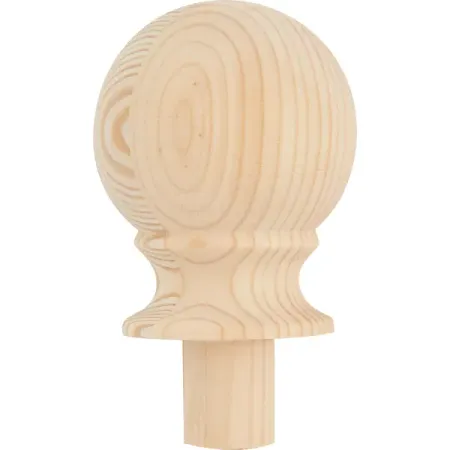 Шар для столба с ножкой круглый сращенный хвоя сорт Экстра 100 мм основание столба l образное 60х80х100х300х4мм