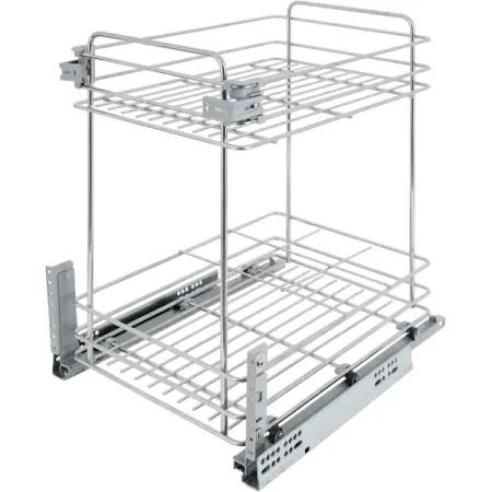 Корзина выдвижная Aff с доводчиком 40 см хром подвесная металлическая корзина для кухни
