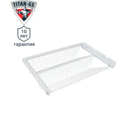 Полка для обуви выдвижная Титан-GS 60.3x18.1x40.6 см металл цвет белый мешок для сменной обуви emoji 43 34см