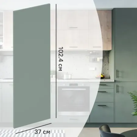 Фальшпанель для кухонного шкафа София грин 37x102.4 см Delinia ID ЛДСП цвет зеленый гиалуроновая кислота грин сайд капс 30