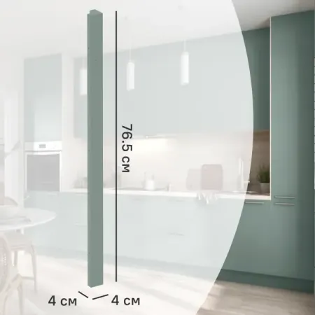 Угол для кухонного шкафа София грин 4x76.5 см Delinia ID ЛДСП цвет зеленый артур авраам грин страдающий наставник