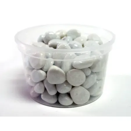 Галька цветная фракция 10-15 мм белая