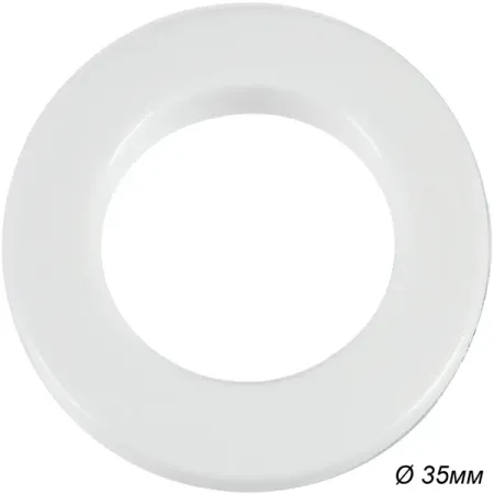Люверс универсальный ø35 мм, цвет матовый белый, 10 шт.