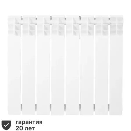 Радиатор секционный Equation Bimetal 500/80 8 секций боковое подключение биметалл белый угловой кронштейн из стали для профиля 2020 3030 4040 4545 50 20 10 шт