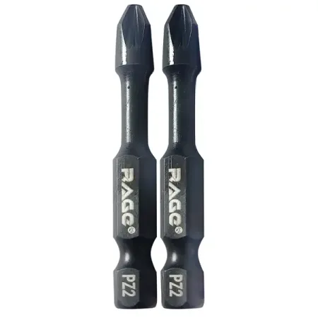 Бита ударная магнитная Rage 554126 PZ2x50 мм, 2 шт.
