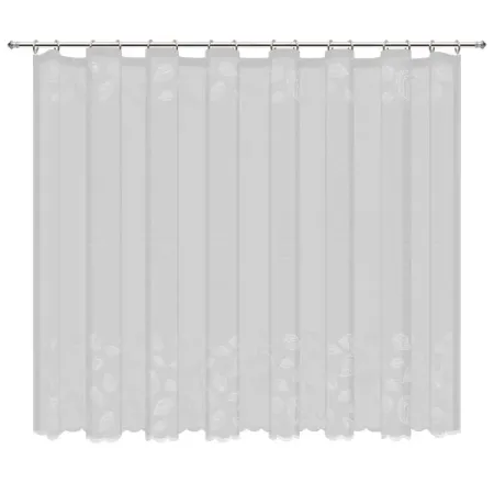 Тюль на ленте для кухни Осенняя россыпь 200x160 см цвет белый