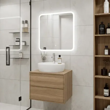 Зеркало для ванной Light LED с подсветкой и сенсором 60x60 см hyulights led 120w gobo moving head rgbw dj light