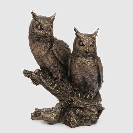 Фигура садовая Тпк полиформ Совы пара  Н-35 см L-25 см