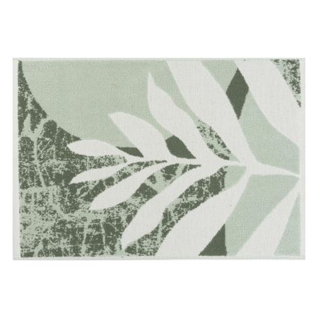 Коврик для ног Cleanelly Foresta verde белая с зеленым 50х70 см