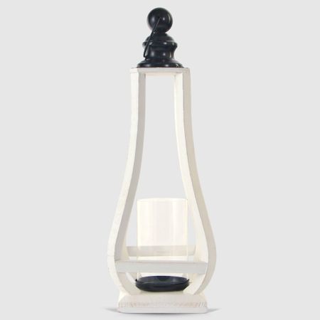 Фонарь-подсвечник Dekor pap белый, 18x18x50 см