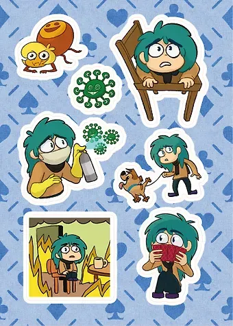 Лист Стикеров 13 Карт. Зонтик. Земля Королей