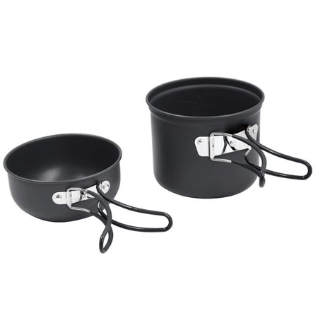 Котелок с крышкой-миской Forester черный 1 л