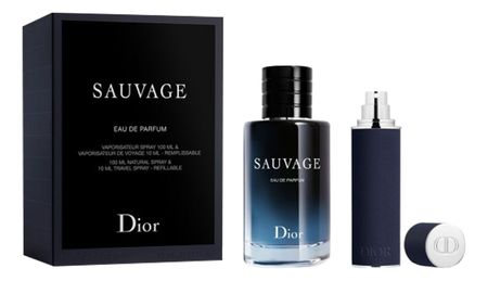 Sauvage Eau De Parfum: набор (п/вода 100мл + п/вода 10мл) miel sauvage парфюмерная 100мл