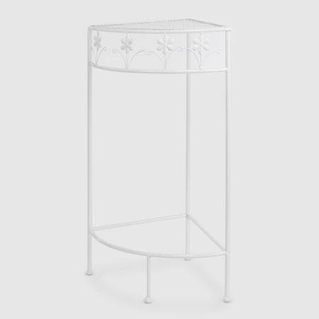 Подставка для цветов Ningde qinyuan металлическая белая 27х27х60 угловая