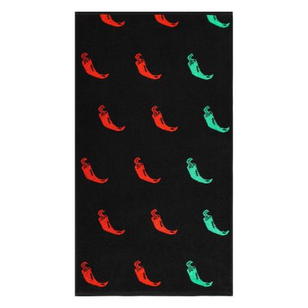 Детское полотенце Cleanelly Basic Red Pepper черное с красным 50х90 см