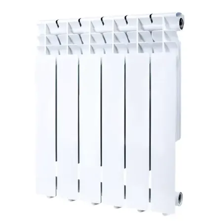 Радиатор секционный Monlan RU Aluminium 500/80 6 секций боковое подключение алюминий белый