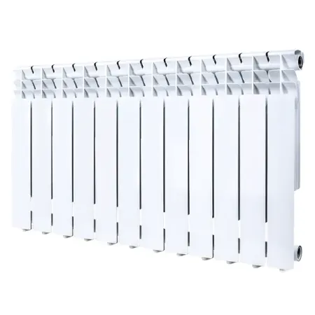 Радиатор секционный Monlan RU Aluminium 500/80 12 секций боковое подключение алюминий белый