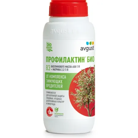 Средство защиты растений Avgust Профилактин Био от зимующих вредителей 500 мл зеленая сетка для защиты растений нейлон