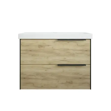 Тумба под раковину подвесная Sanflor Барселона 80 см цвет дуб крафт золотой барселона карта