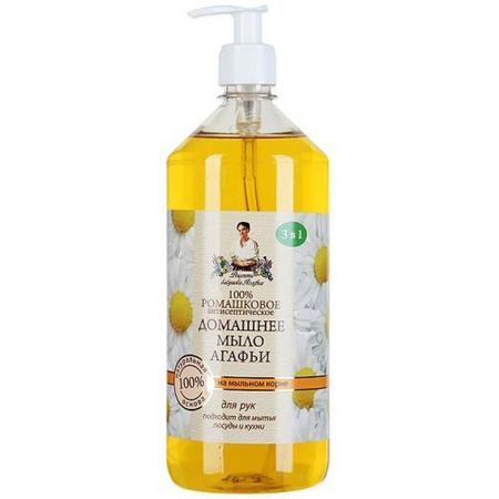 Жидкое мыло домашнее 1 л 100% натуральная мыльная основа Ромашка Рецепты бабушки Агафьи Первое Решение (6/Б.АГАФЬЯ/8209)