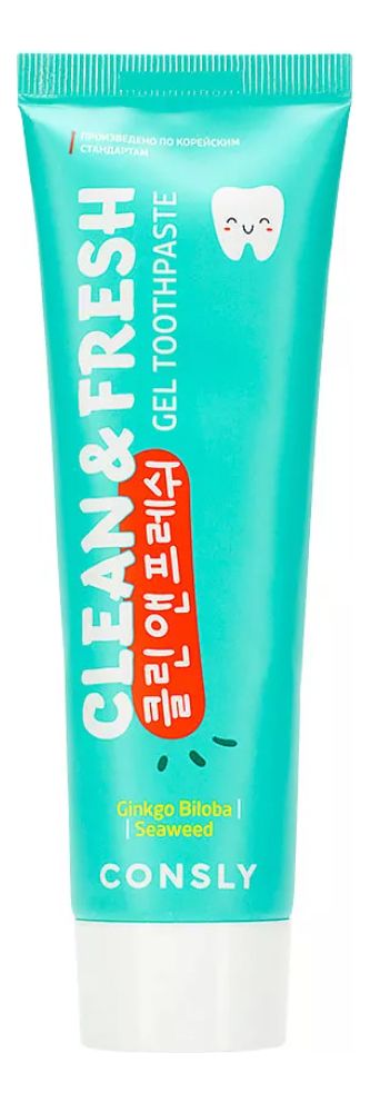 Гелевая зубная паста с экстрактом гинкго билоба Clean & Fresh Gel Toothpaste 105г гинкго билоба с свободный 20 таблетки 450мг 90шт