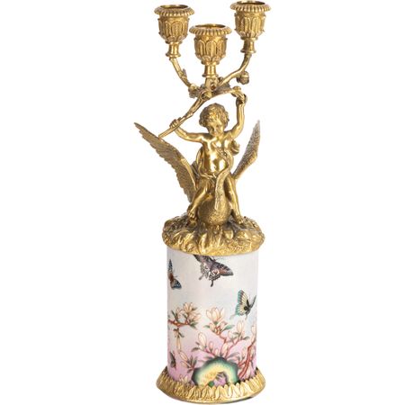 Подсвечник Glasar с ангелом 13х10х31 см