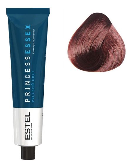 Крем-краска для волос Русский цвет Princess Essex 60мл: 6/54 Темно-русый красно-медный/яшма