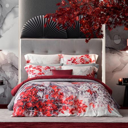 Комплект постельного белья Togas Мидария белый с красным Семейный/дуэт комплект постельного белья togas маруани семейный