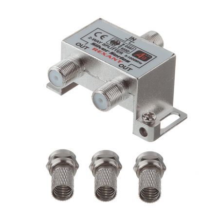 ТВ делитель Rexant 2 F-выхода +3 F-разъема (05-6101)