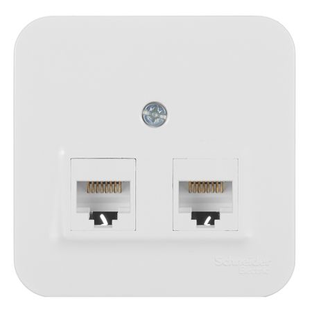 Розетка компьютерная Systeme Electric Blanca накладная белая 2хRJ45 (BLNIA045451)