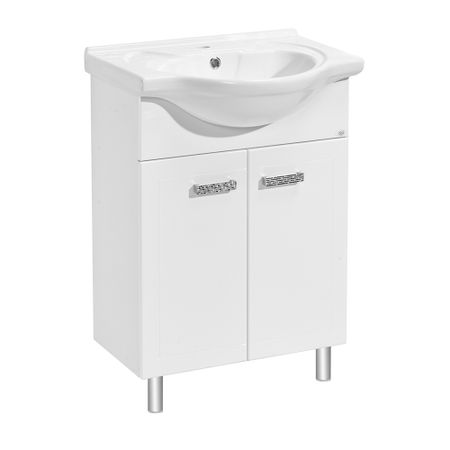 Тумба под раковину АСБ-Мебель Лиана 60 см напольная белая (12165) наполнение для слайма лапки тм slimer пластик