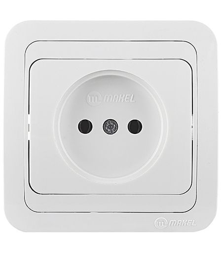 Розетка Makel Mimoza встраиваемая белая керамика (12002)