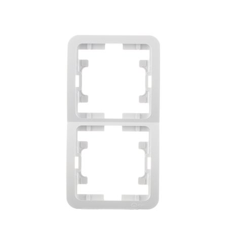 Рамка Makel Mimoza двухместная белая (22032)