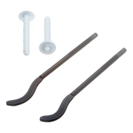 Кронштейн 7,2х170 мм для радиатора с дюбелями комплект черный (2 шт.) (RT06-01) кронштейн стм 500 мм для радиатора никель carhn500