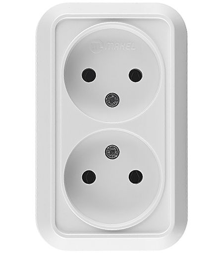 Розетка Makel Siva Ustu накладная белая (45117)