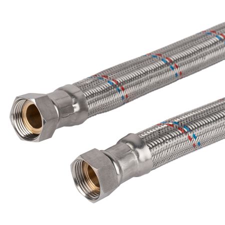 Подводка гибкая для воды СТМ 1 ВР(г) х 1 ВР(г) 100 см (31271/SW1HF100/52544) резиновые прокладки m2 m42 черные