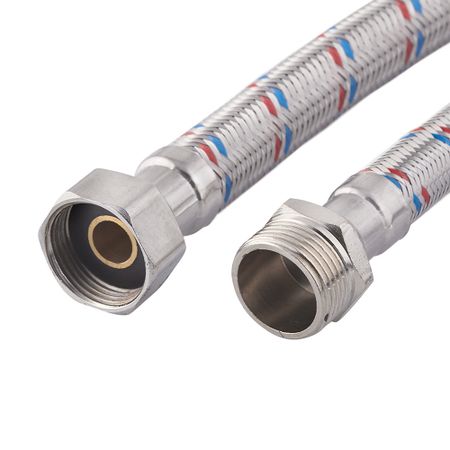 Подводка гибкая для воды СТМ 3/4 ВР(г) х 3/4 НР(ш) 100 см (31260/CWGHM100/07103) двухкулачковая муфта d20 l25 алюминиевая сливовая гибкая муфта bw соединитель двигателя nema17 твердая резиновая прокладка 4 5 6 6 35 8 10 мм