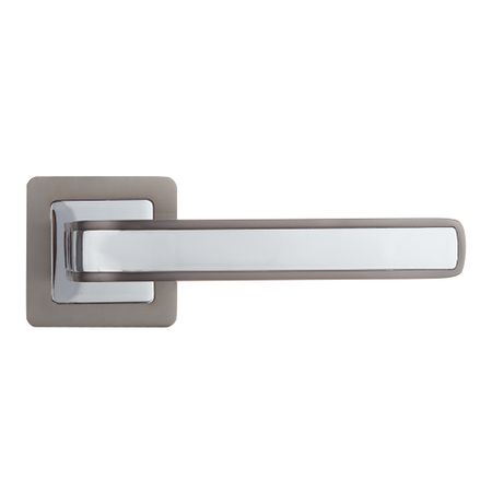 Ручка дверная Punto Nova квадратная розетка графит/хром