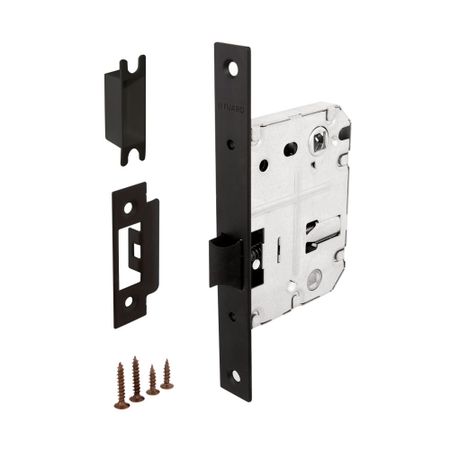 Замок врезной Fuaro Plastic P72-50 для межкомнатной двери под фиксатор черный