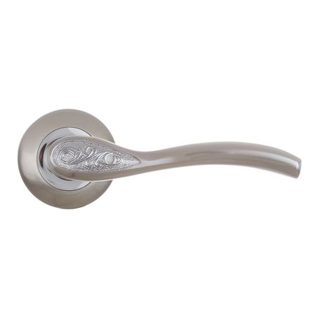 Ручка дверная Punto Rumba круглая розетка матовый никель/хром