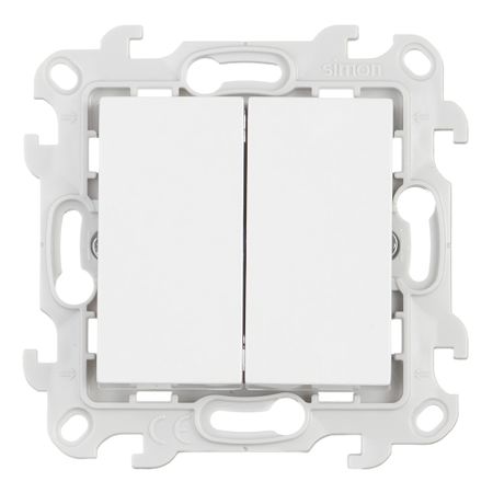 Переключатель Simon 24 Harmonie двухклавишный встраиваемый белый (2410397-030) медный двухконтактный переключатель dqlzv sw 3