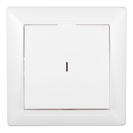 Выключатель Svet одноклавишный встраиваемый белый с подсветкой (SV1001-0008)