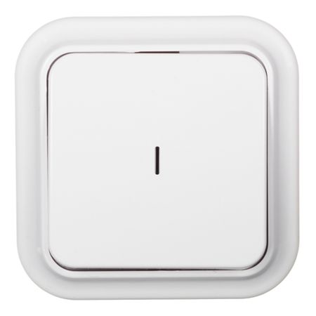 Выключатель Svet одноклавишный накладной белый с подсветкой (SV1001-0001) информационная наклейка курение запрещено по госту 9 86 0001