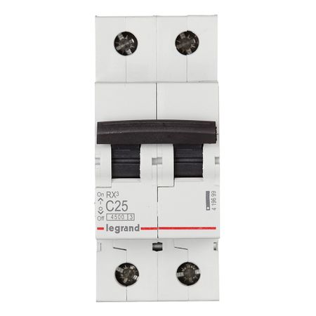 Автоматический выключатель модульный Legrand RX3 2P 25А тип C 4,5 кА 230/400 В (419699) earuelectric автоматический выключатель модульный 40a 63a 125a
