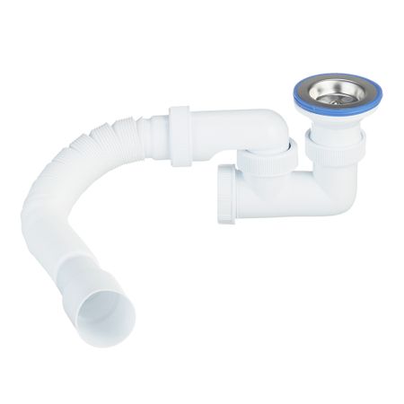 Сифон для душевого поддона Wirquin Virplast 1 1/2х40 мм с выпуском d70 мм с соединением 40/50 мм (30982460)